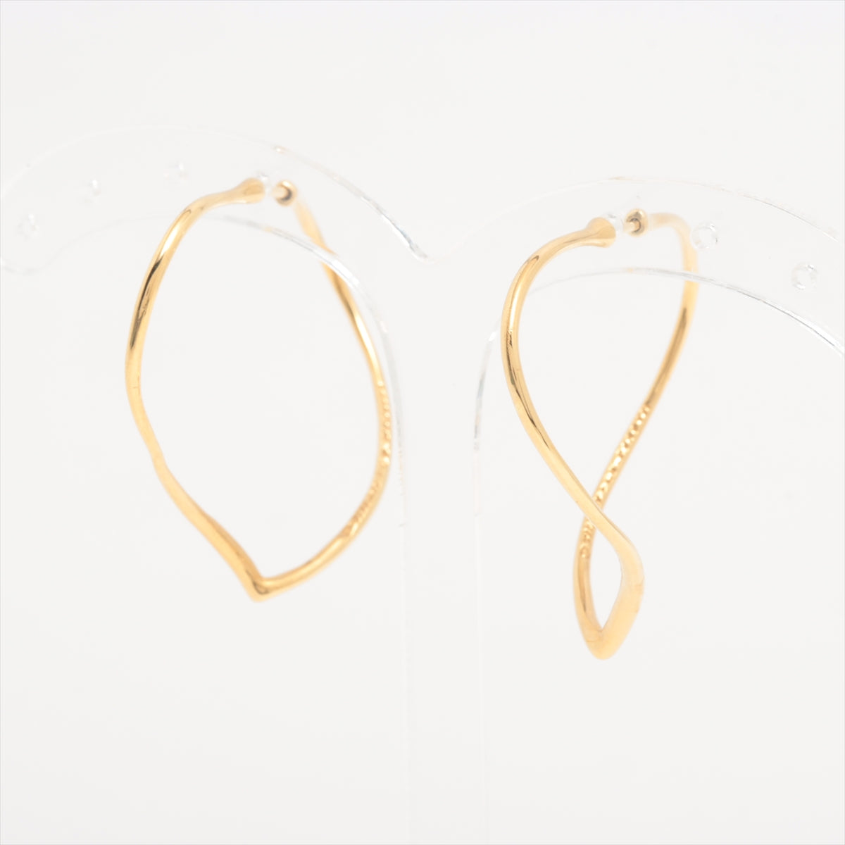 Tiffany Open Heart Hoop Earrings 750(YG) 8.1g