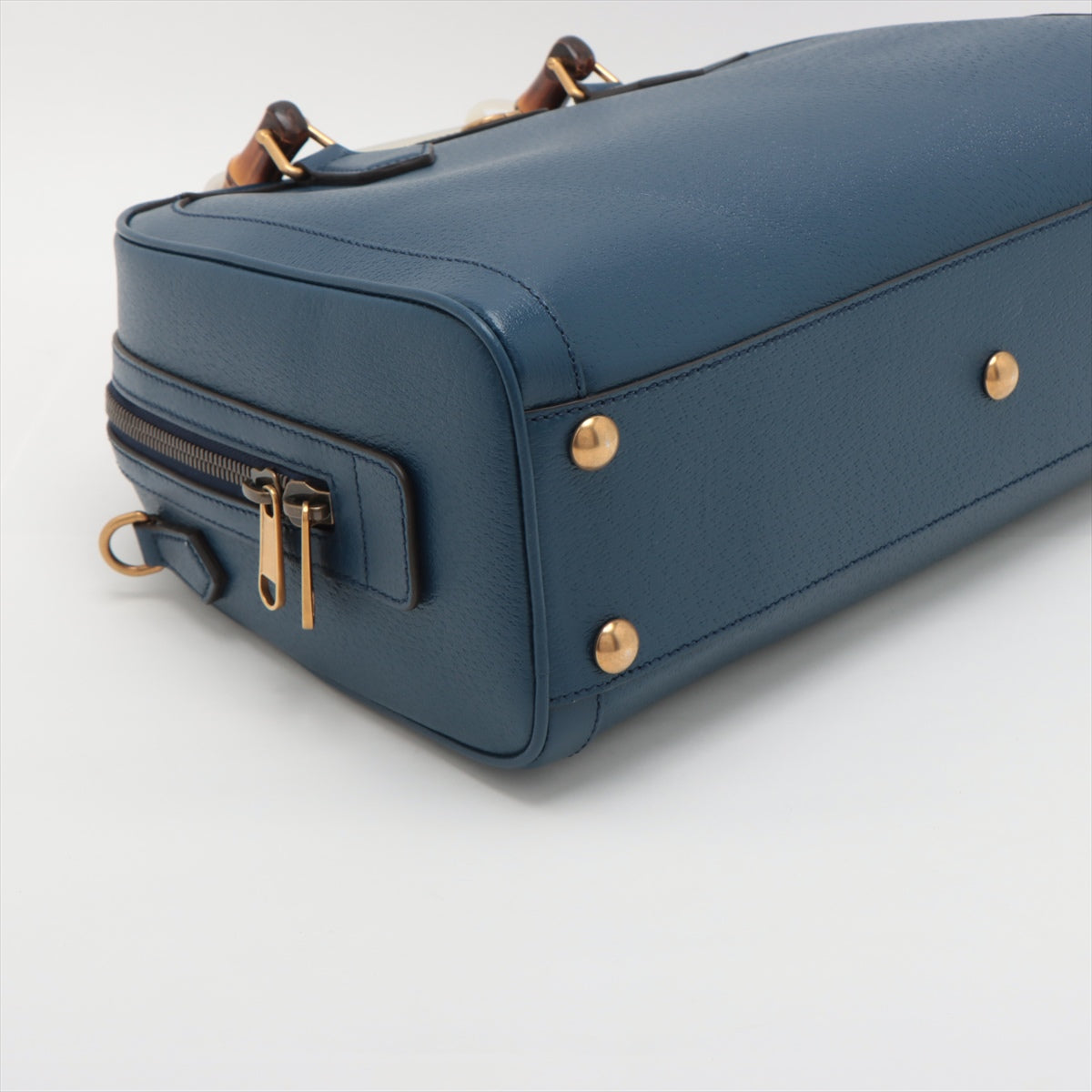 Gucci Diana Medium Duffel Leather 2 Way Handbag Blue 705373
