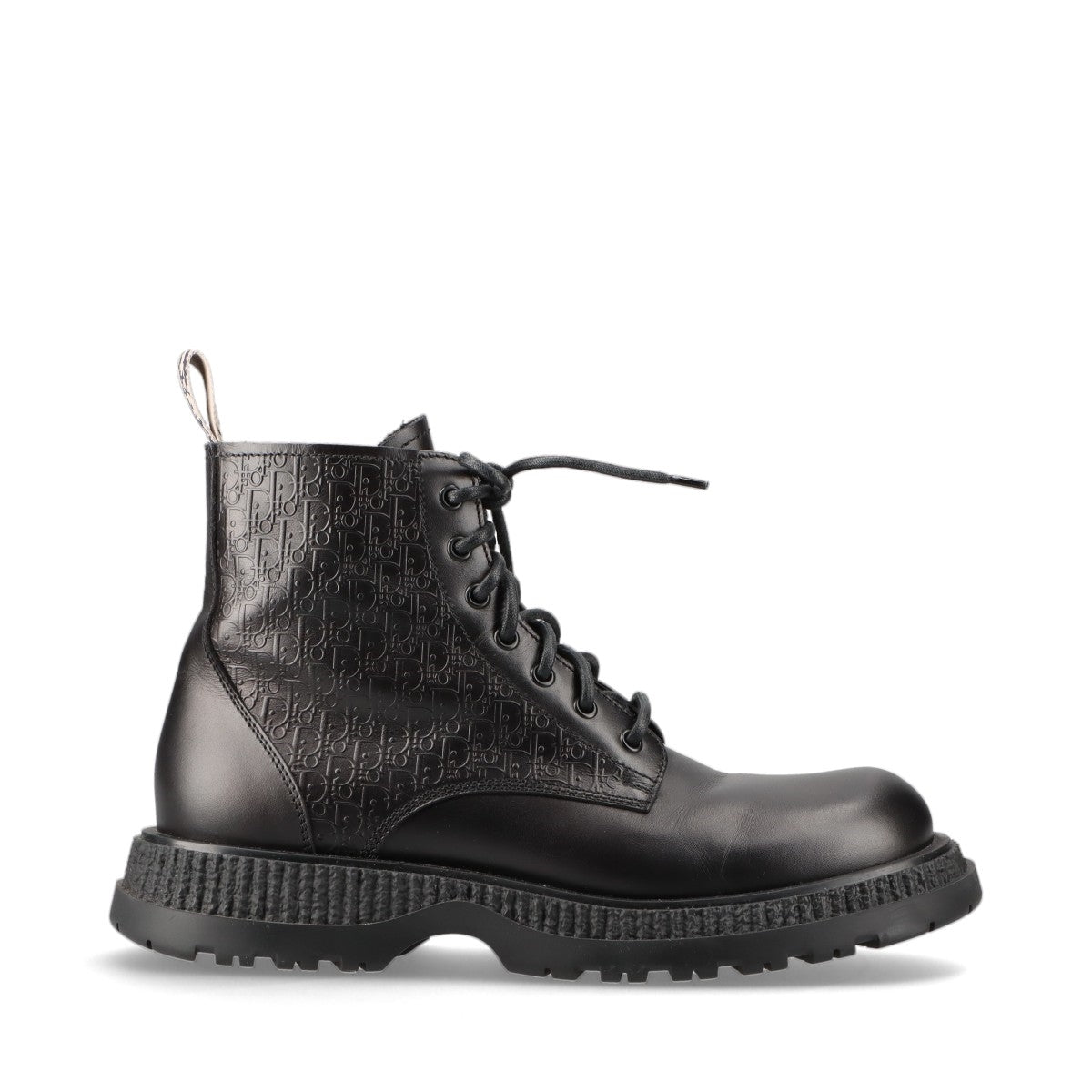 Dior 24SS Leather Short Boots EU43 Men's Black Buffalo Oblique The box has