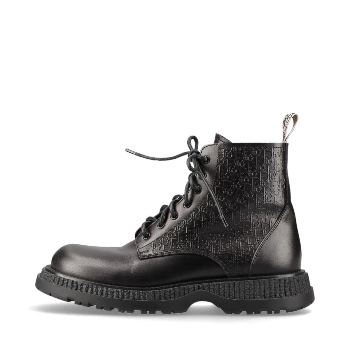 Dior 24SS Leather Short Boots EU43 Men's Black Buffalo Oblique The box has