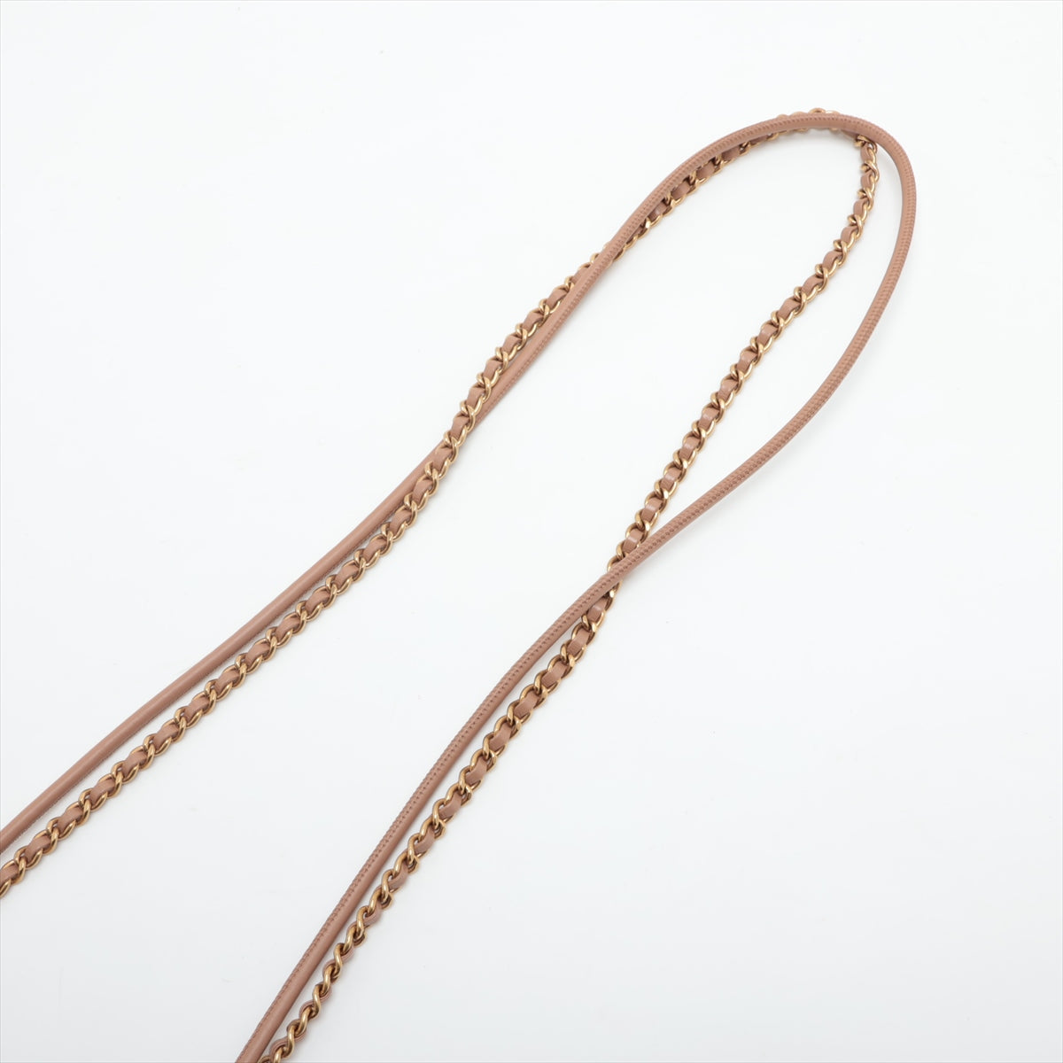 Chanel Chanel 22 Mini shiny calfskin Chain Shoulder Bag Beige Gold Metal Fittings AS3980