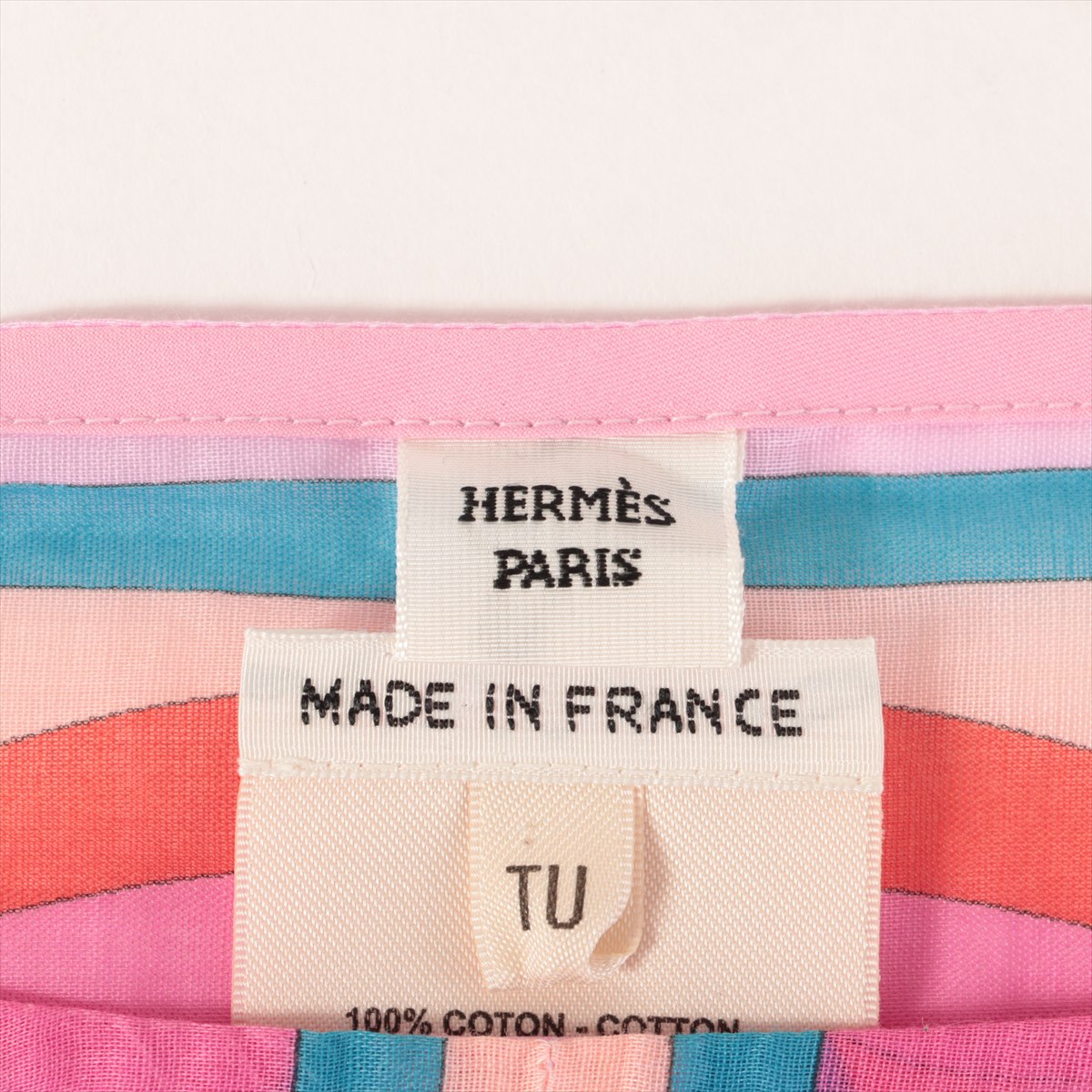 Hermès Cotton Dress TU Ladies' Multicolor  3E3516DE beach caftan