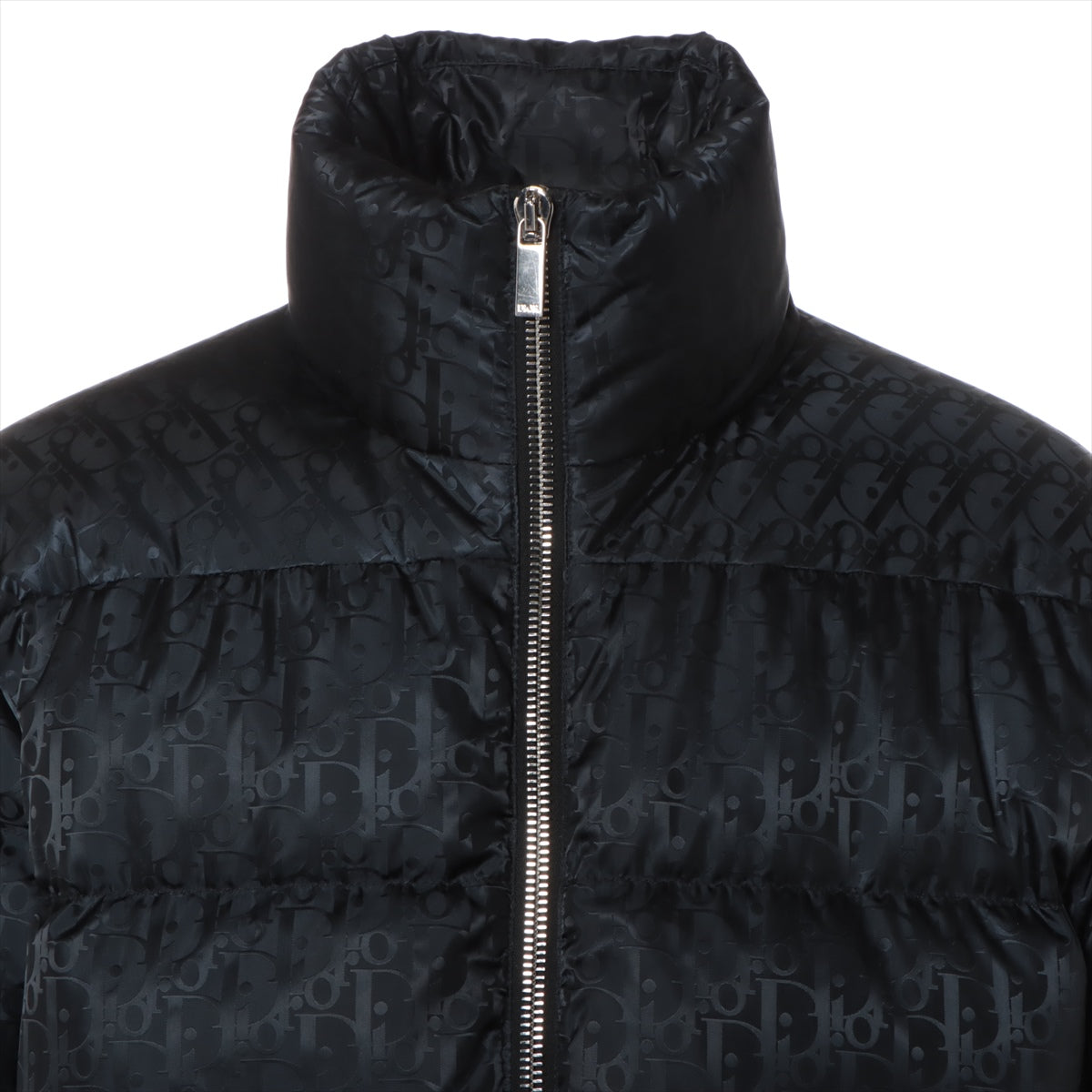 Dior Oblique 19AW Nylon Down jacket 46 Men's Navy Blue  943C449A4462 There is a scuff