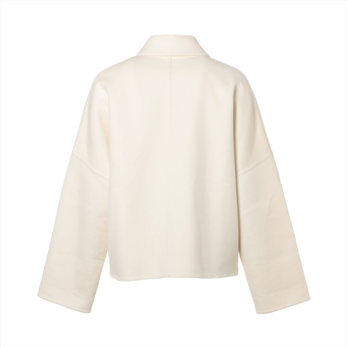 Hermès 23AW Cashmere Pea coat 36 Ladies' White  double face short jacket logo button