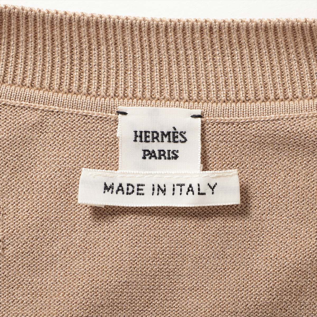 Hermès Cotton & silk Cardigan 36 Ladies' Brown  Logo total handle 16-7714