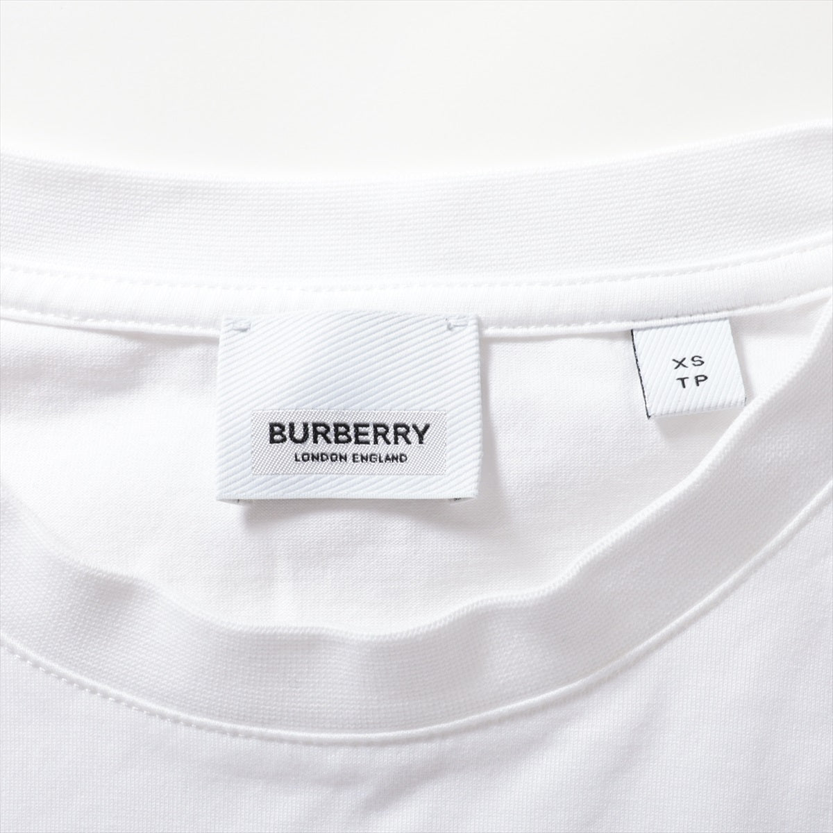 Burberry Cotton T-shirt XS Men's White  8053009 Logo Print