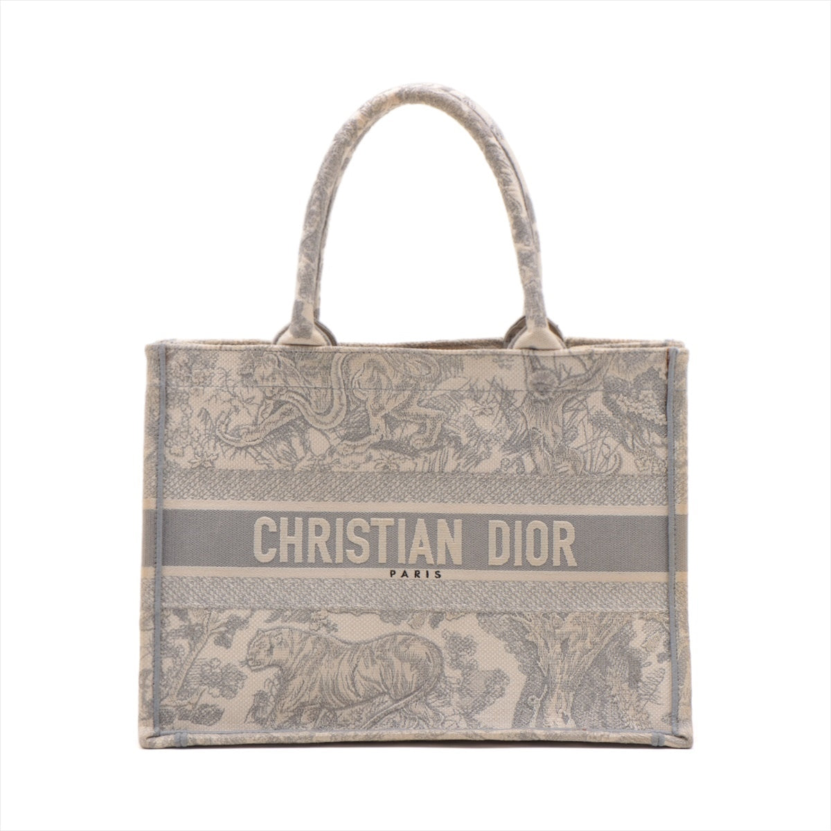 Christian Dior Toile Doo JUY Embroidery Book Tote Small canvas Tote Bag Grey