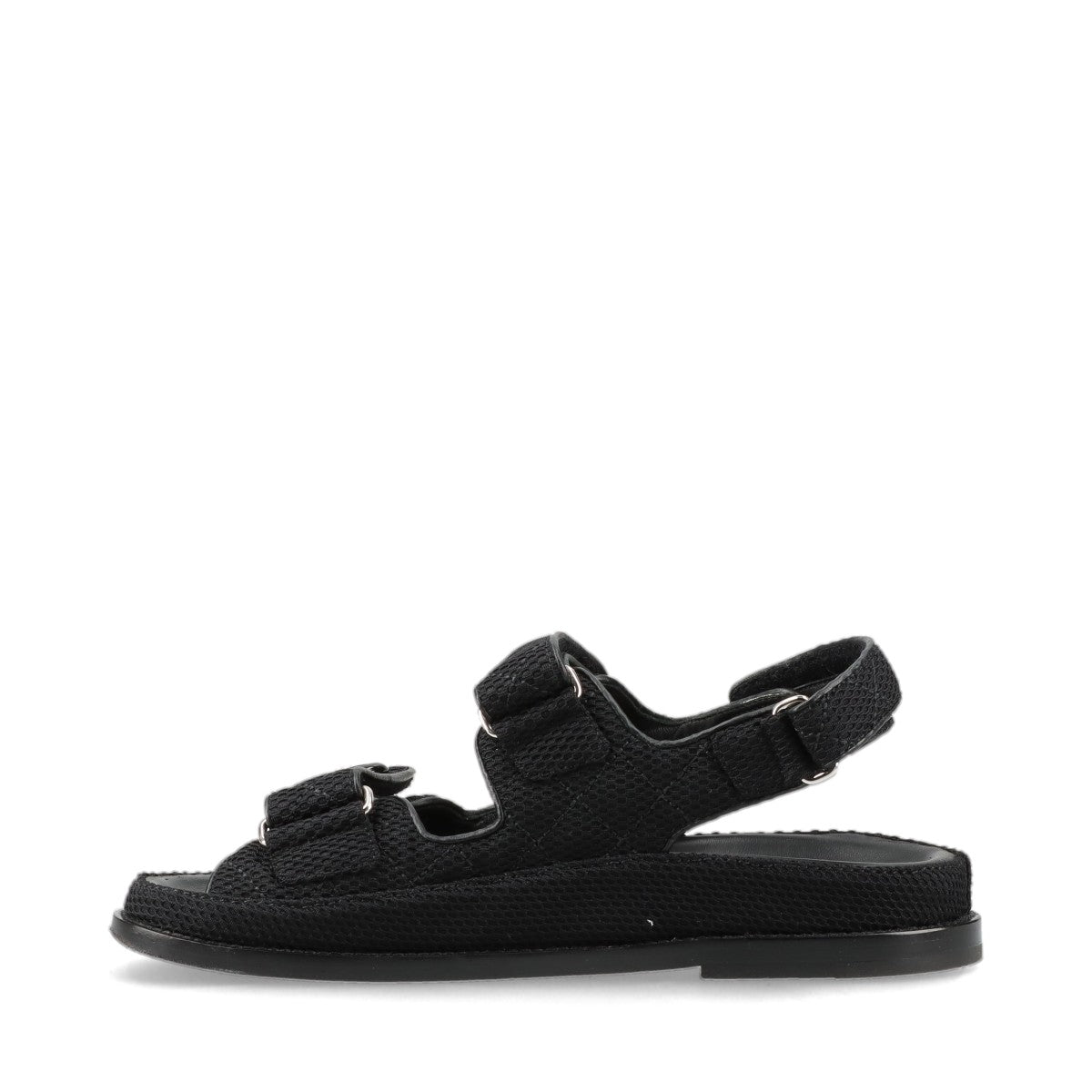 Chanel Coco Mark Mesh Sandals 36 Ladies' Black G35927