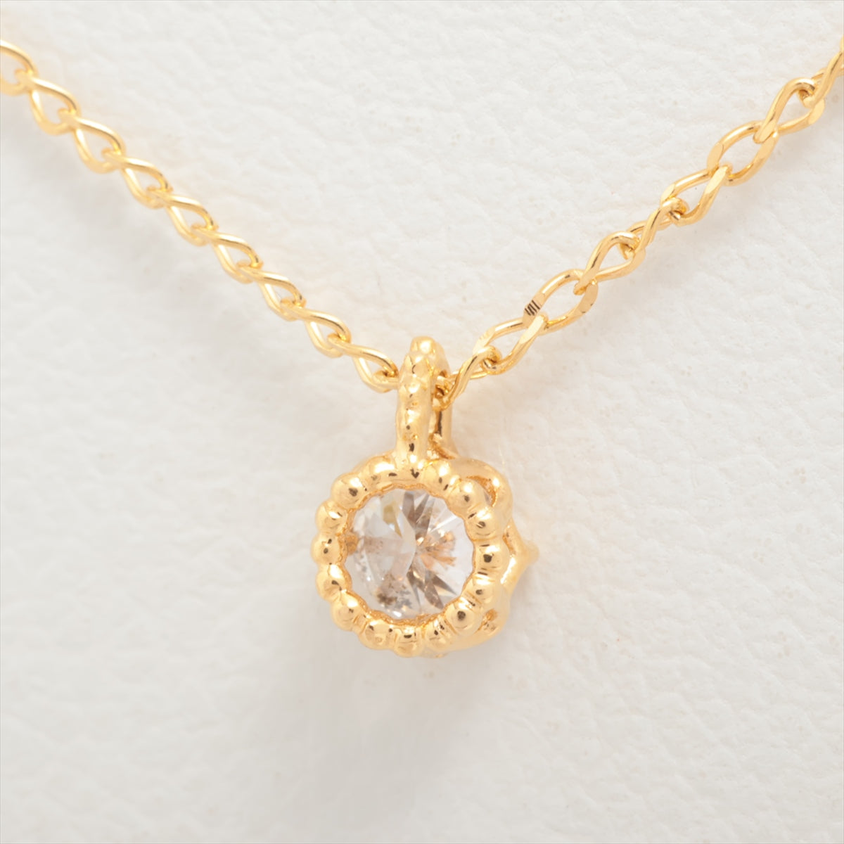 aget Diamond Necklace K18(YG) 1.3g 0.1