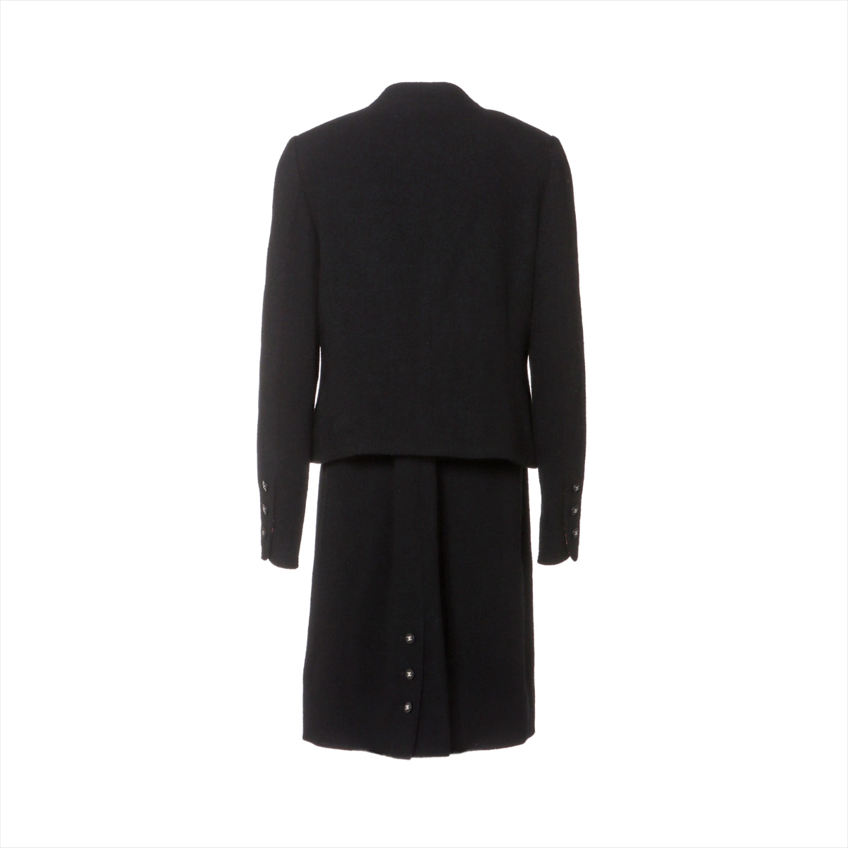 Chanel Coco Button 96P Wool Setup 44 Ladies' Black  P07026W02302 There is a scuff