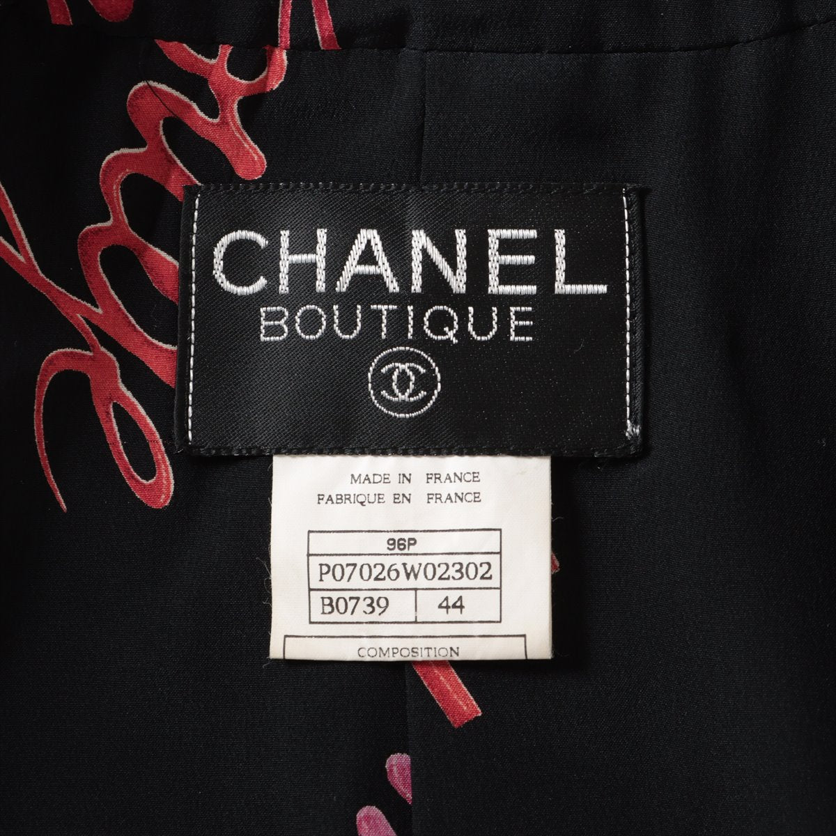 Chanel Coco Button 96P Wool Setup 44 Ladies' Black  P07026W02302 There is a scuff
