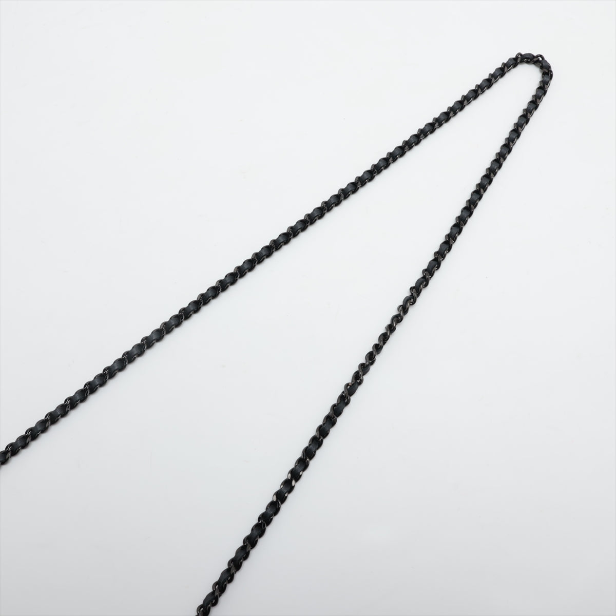 Chanel Matelasse Lambskin Chain Wallet Grey Black Metal Fittings