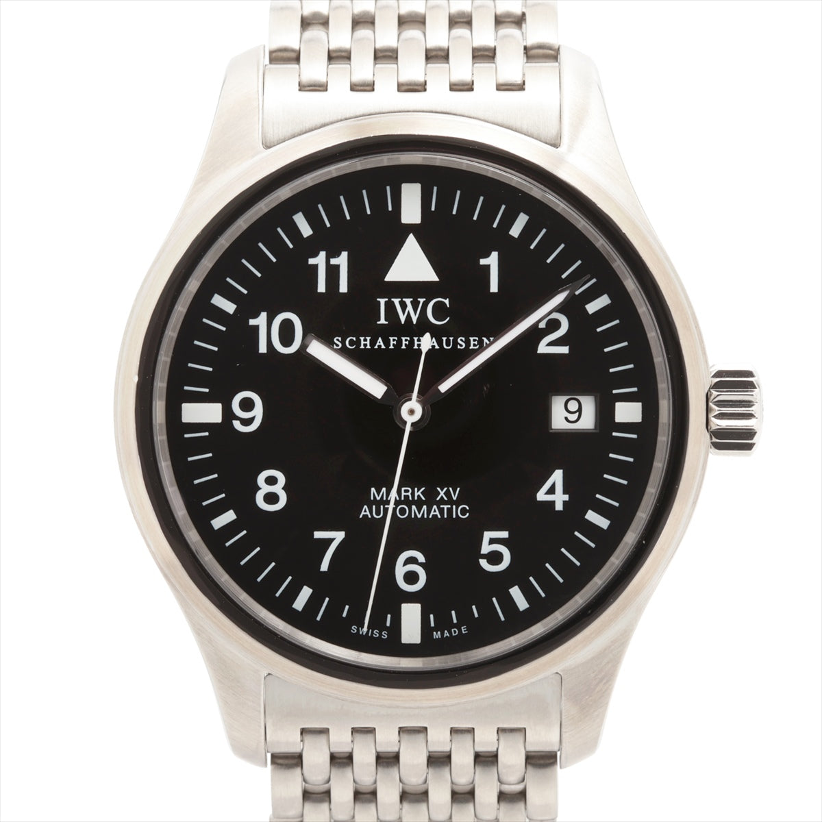 IWC Pilot Watch Mark XV IW325302 SS AT Black Dial 2 Extra Links