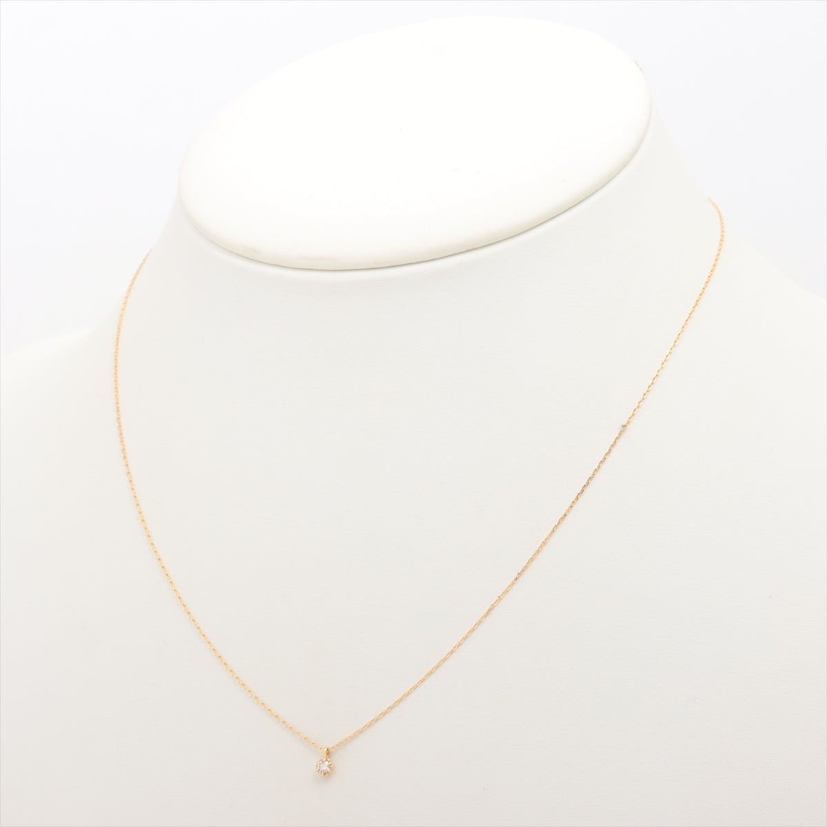 aget Diamond Necklace K18(YG) 0.8g 0.05