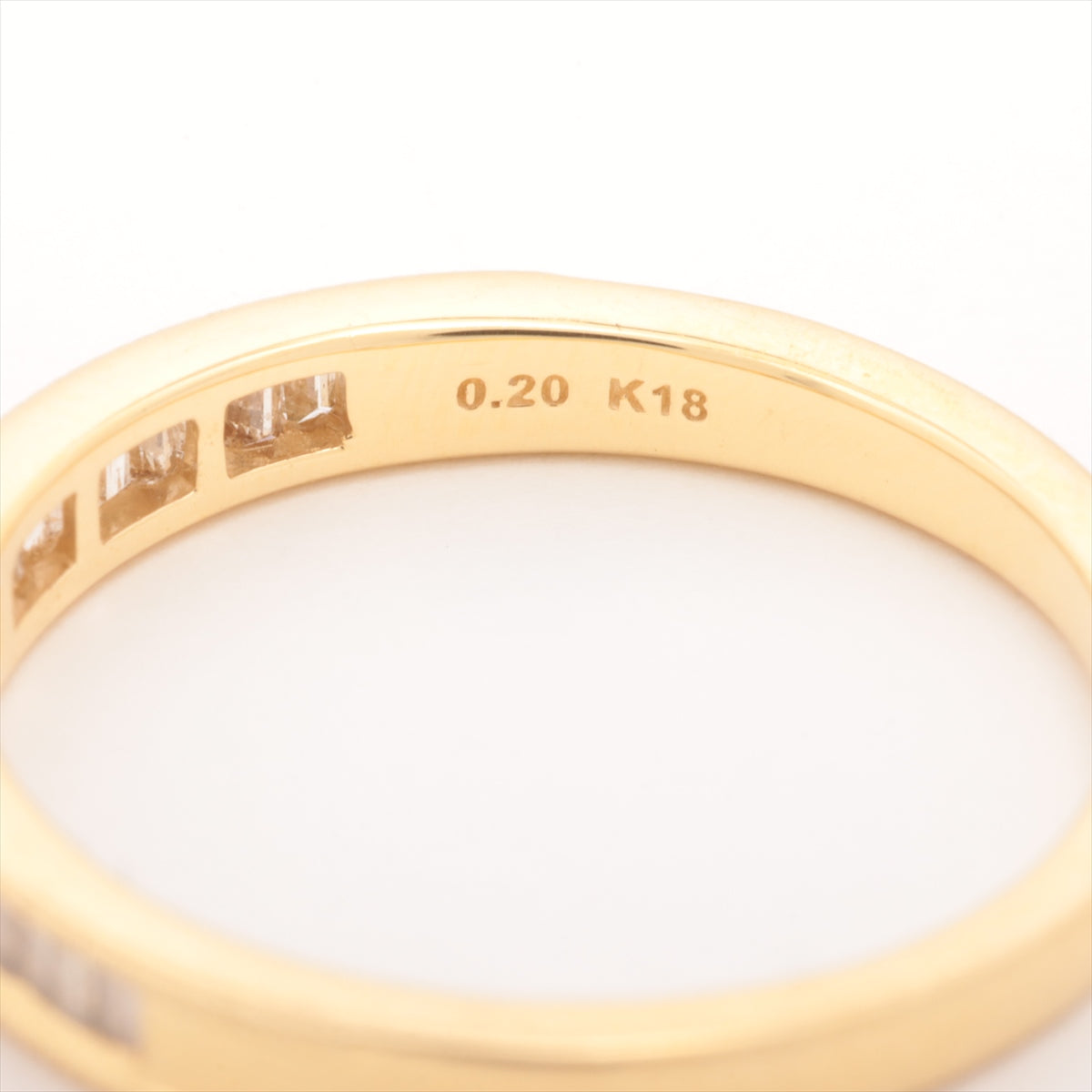 aget Diamond Ring K18(YG) 2.1g 0.20