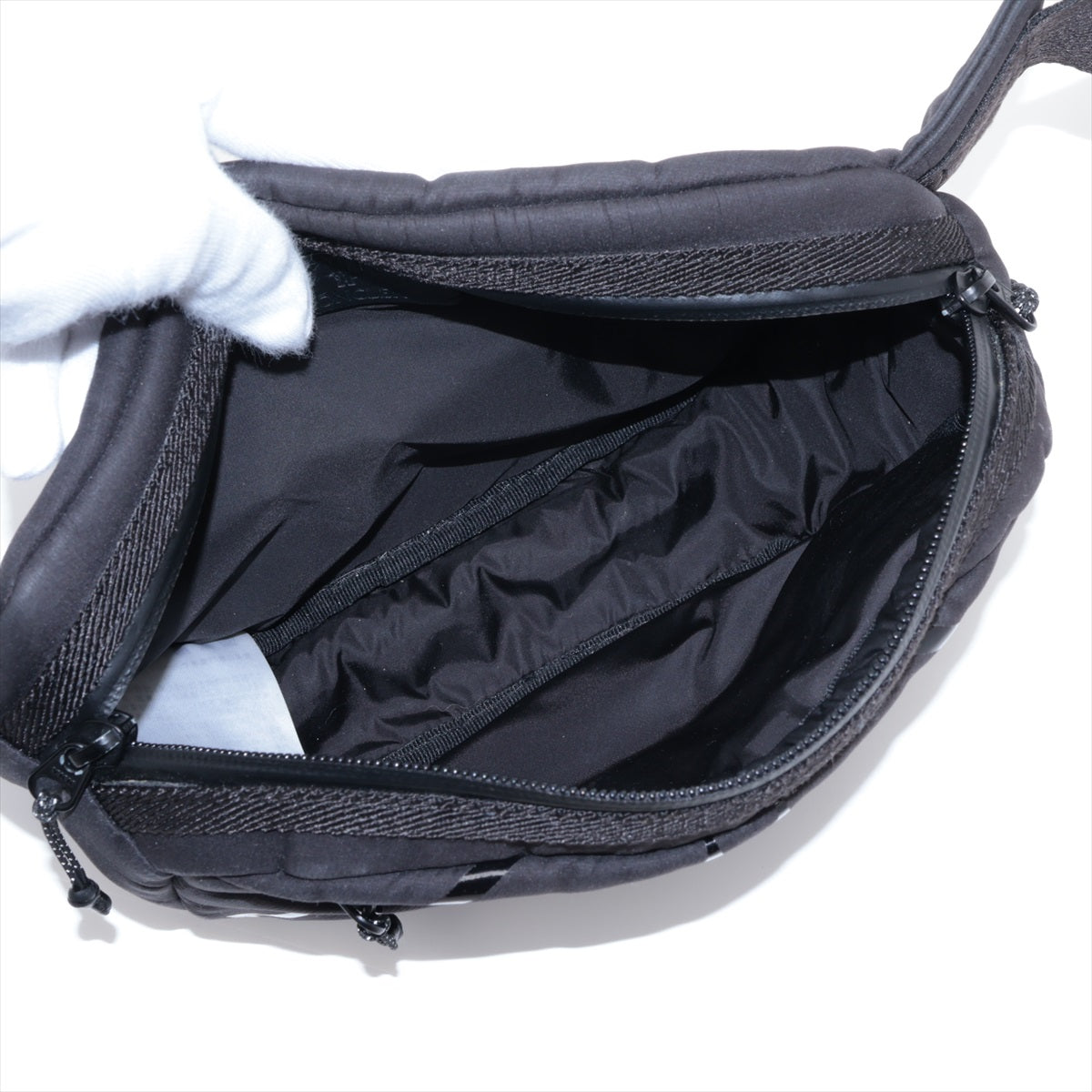 Moncler Logo Nylon Sling backpack Black