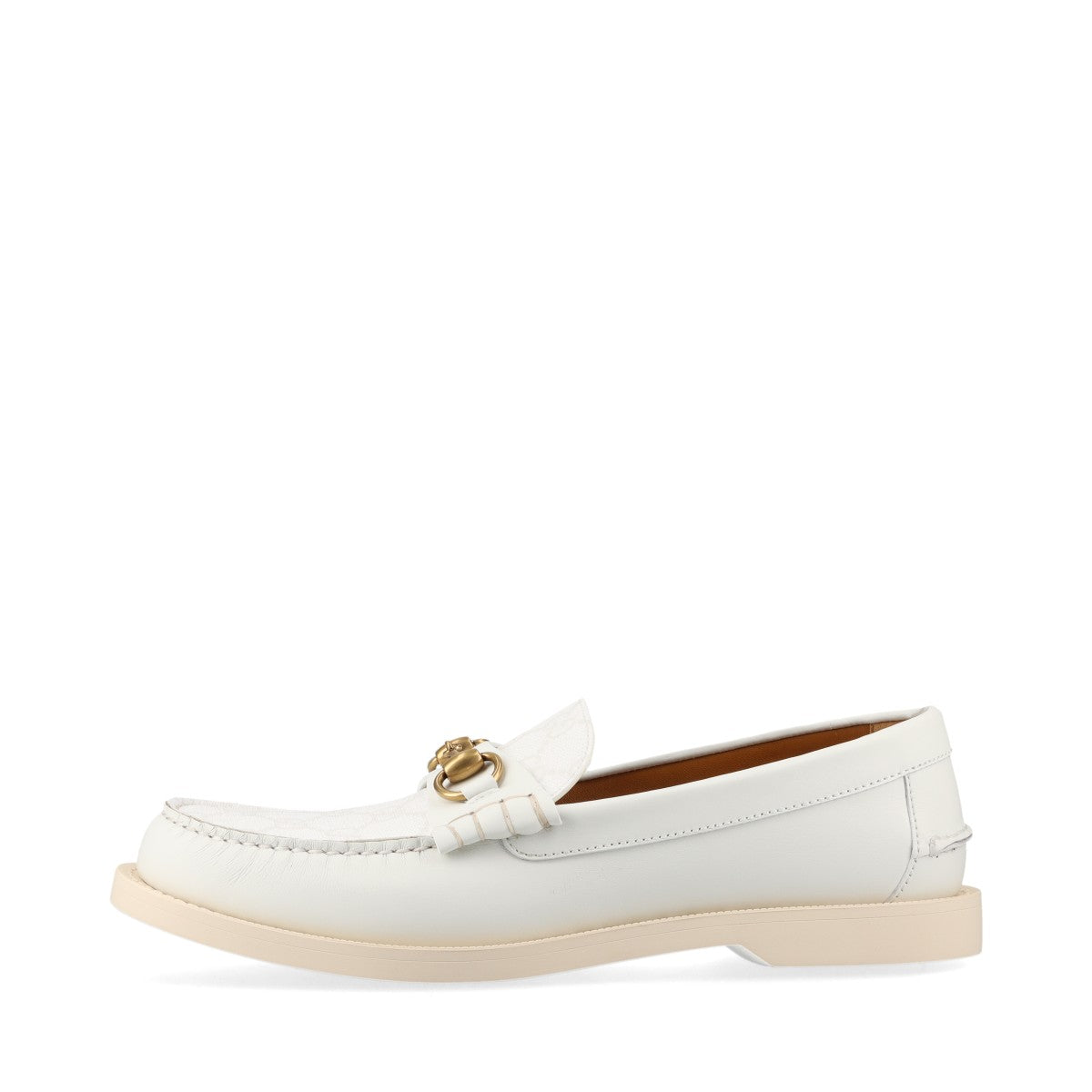 Gucci Horsebit PVC & leather Loafer US6 1/2 Men's White 695049 GG Supreme Box There is a bag