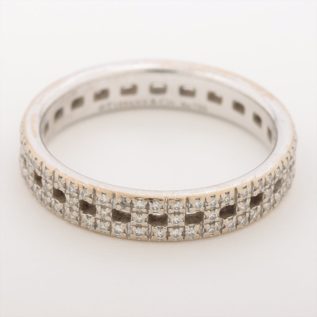 Tiffany T True Narrow Diamond Ring 750(WG) 3.6g