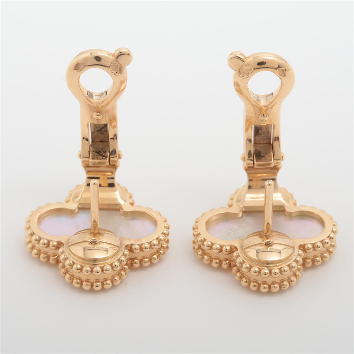 Van Cleef & Arpels Vintage Alhambra shells Earrings 750(YG) 8.0g VCARA44100