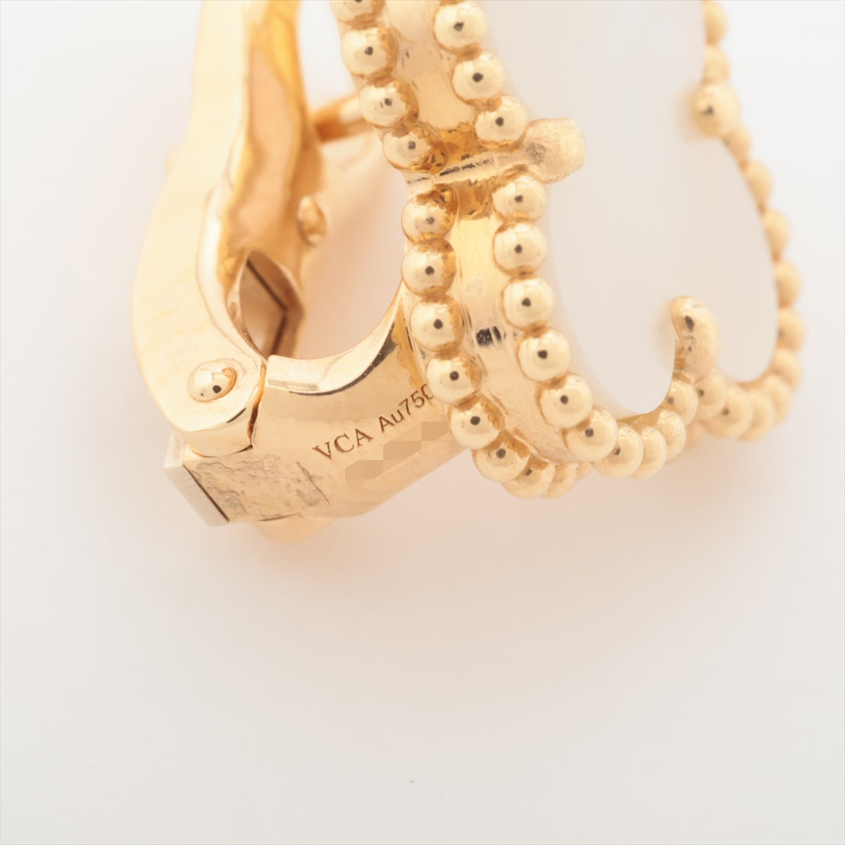 Van Cleef & Arpels Vintage Alhambra shells Earrings 750(YG) 8.0g VCARA44100