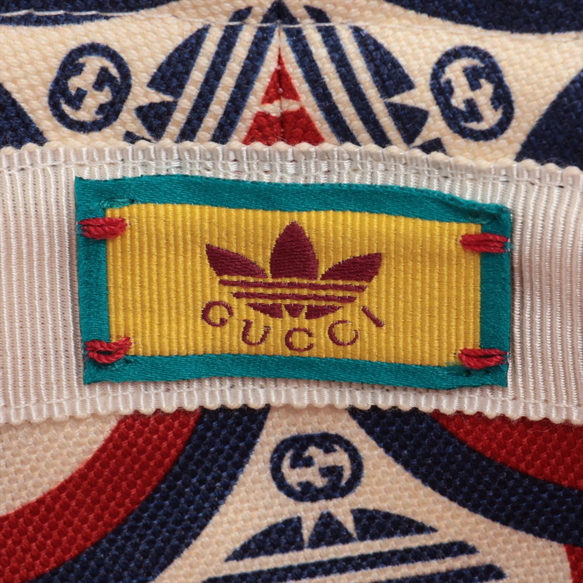 Gucci x Adidas Logo Hat L Cotton & linen Red x Blue