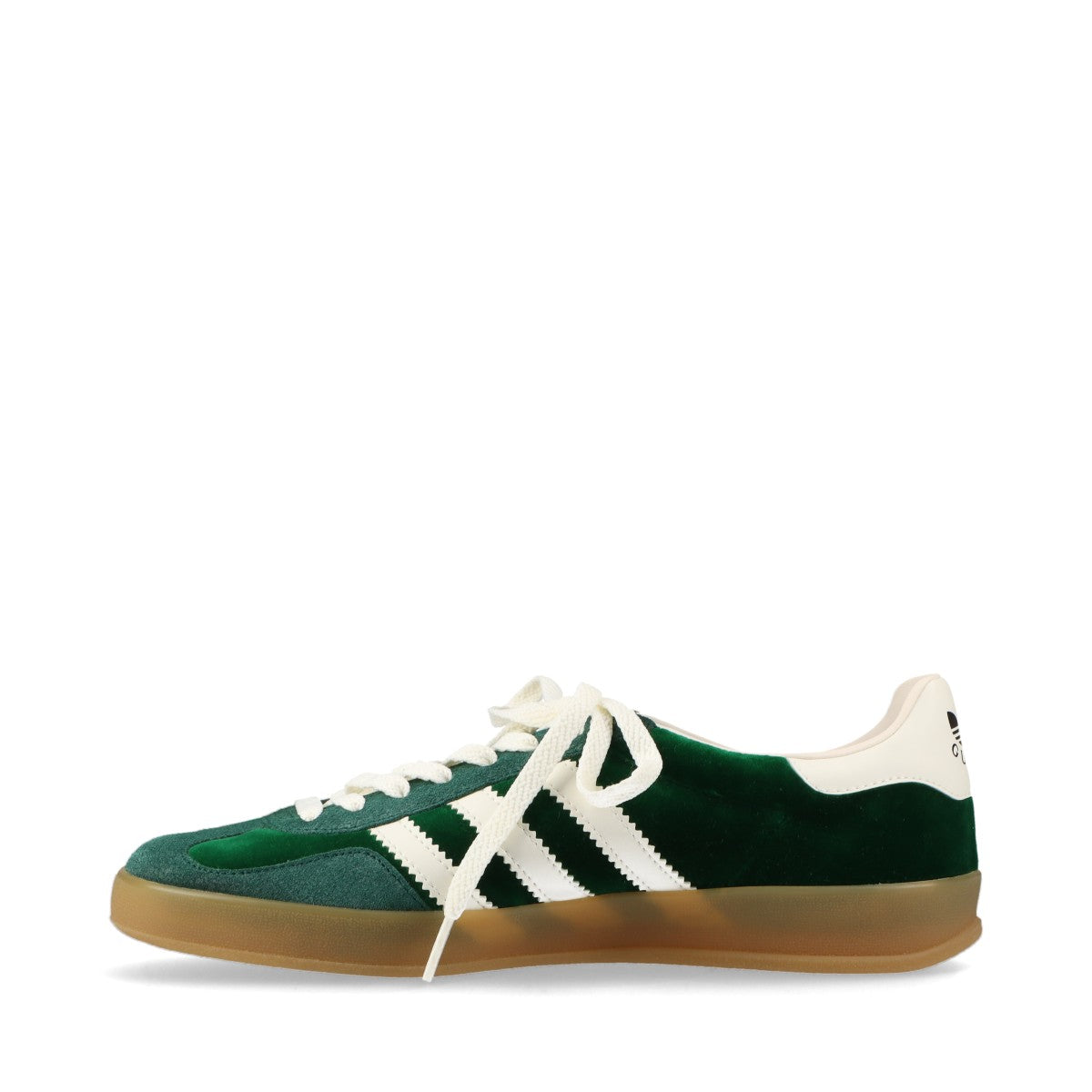 Gucci x Adidas Gazelle Velour & leather Sneakers 24.5cm Ladies' Green 707848 Replacement Laces Included Box There is a bag