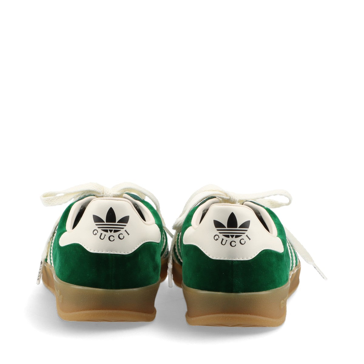Gucci x Adidas Gazelle Velour & leather Sneakers 24.5cm Ladies' Green 707848 Replacement Laces Included Box There is a bag