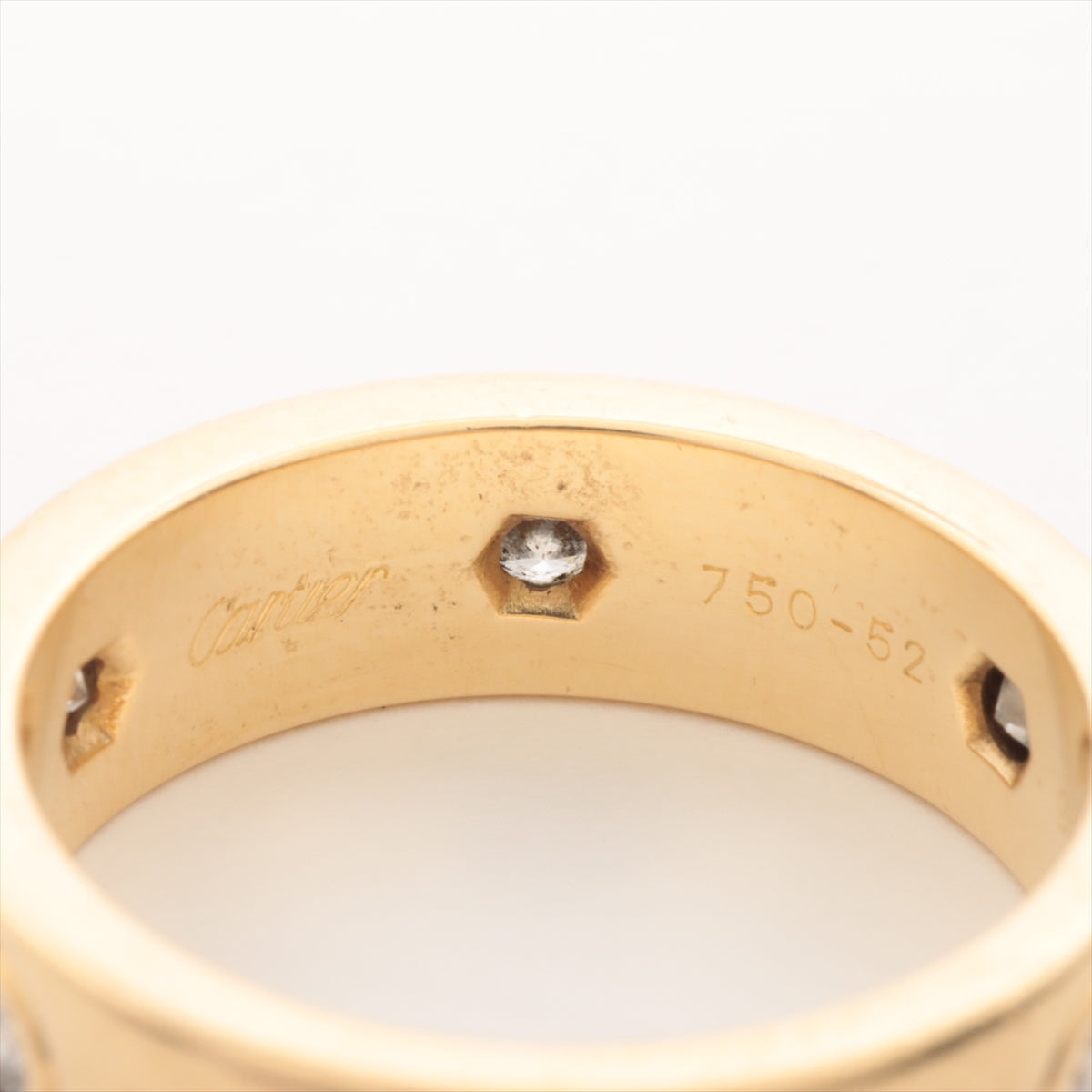 Cartier Love full Diamond Ring 750(YG) 8.1g 52