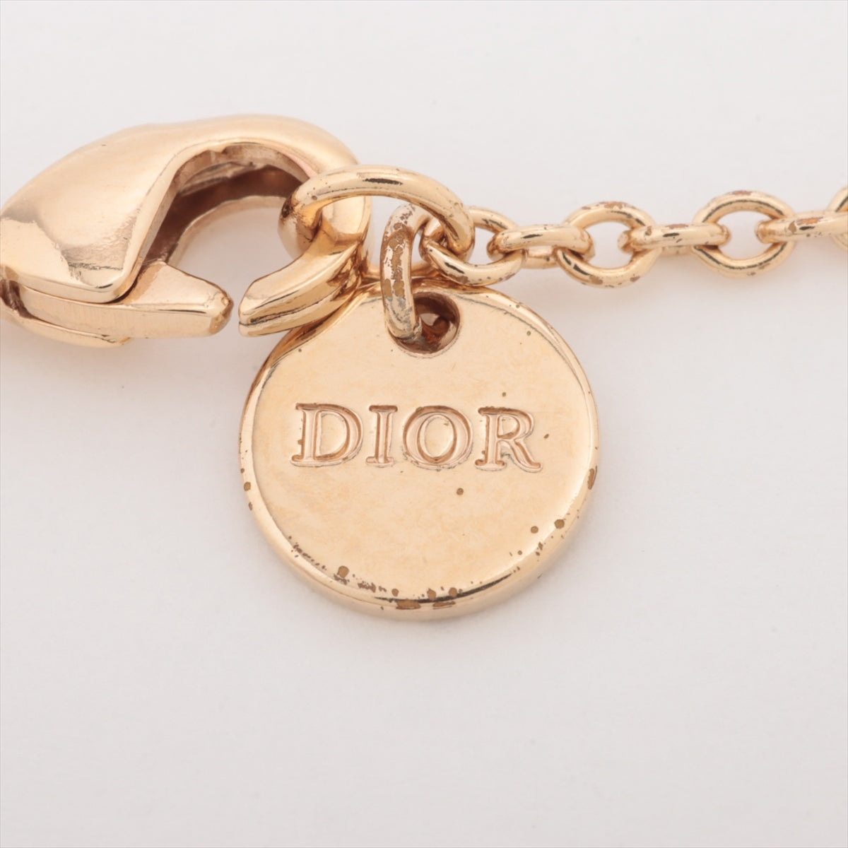 Dior Clair D Lune Clerc Dee Lune Necklace GP×inestone Zipang Gold