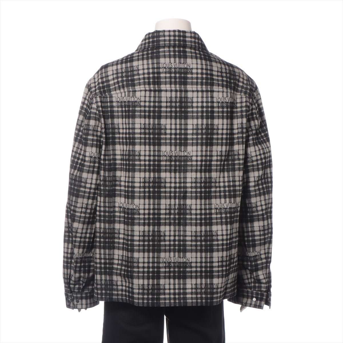 Louis Vuitton 23AW Cotton Jacket 48 Men's Black x Gray  RM232 plaid