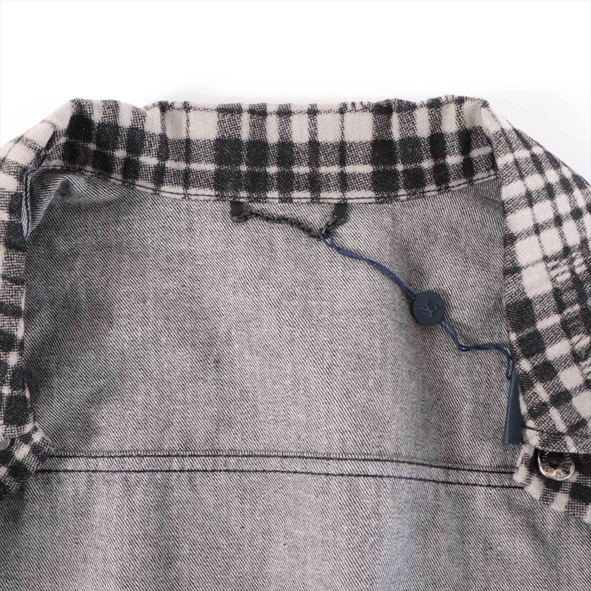 Louis Vuitton 23AW Cotton Jacket 48 Men's Black x Gray  RM232 plaid