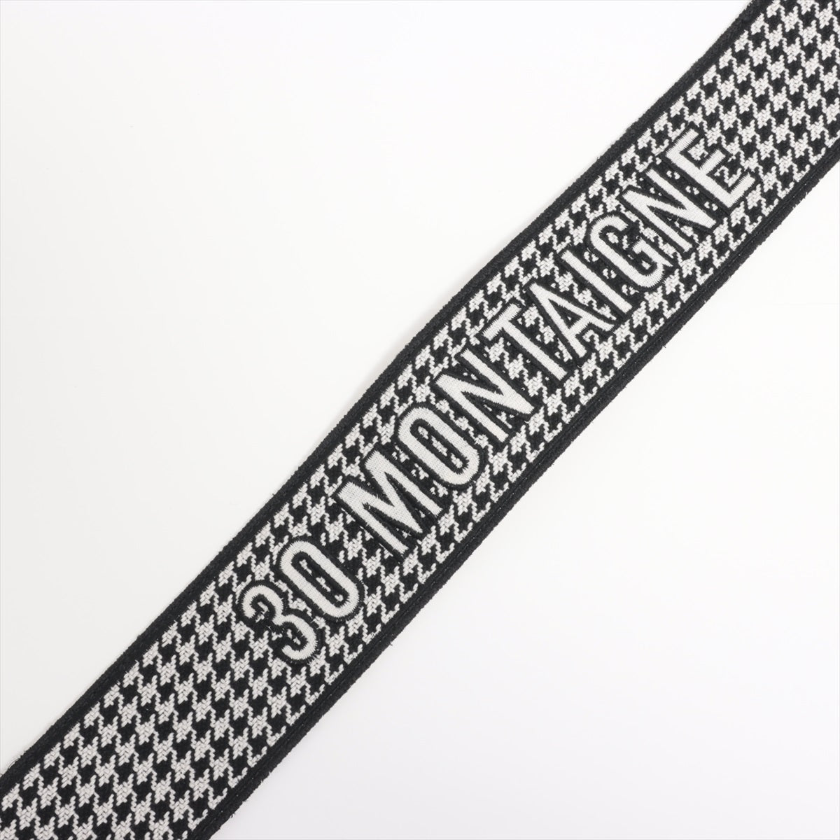 Dior 30 MONTAIGNE 30 Montaigne Shoulder strap Fabric Black × White Embroidery
