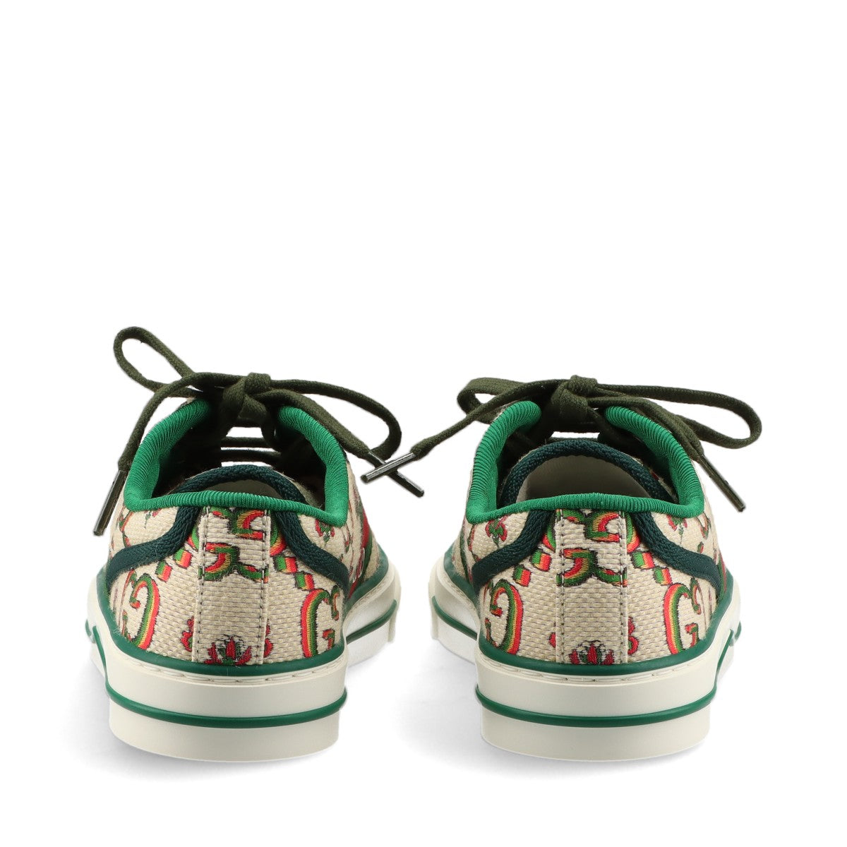 Gucci Tennis 1977 canvas Sneakers 35.5 Ladies' Multicolor GG Supreme Flower 100th anniversary Replaceable cord Box There is a storage bag