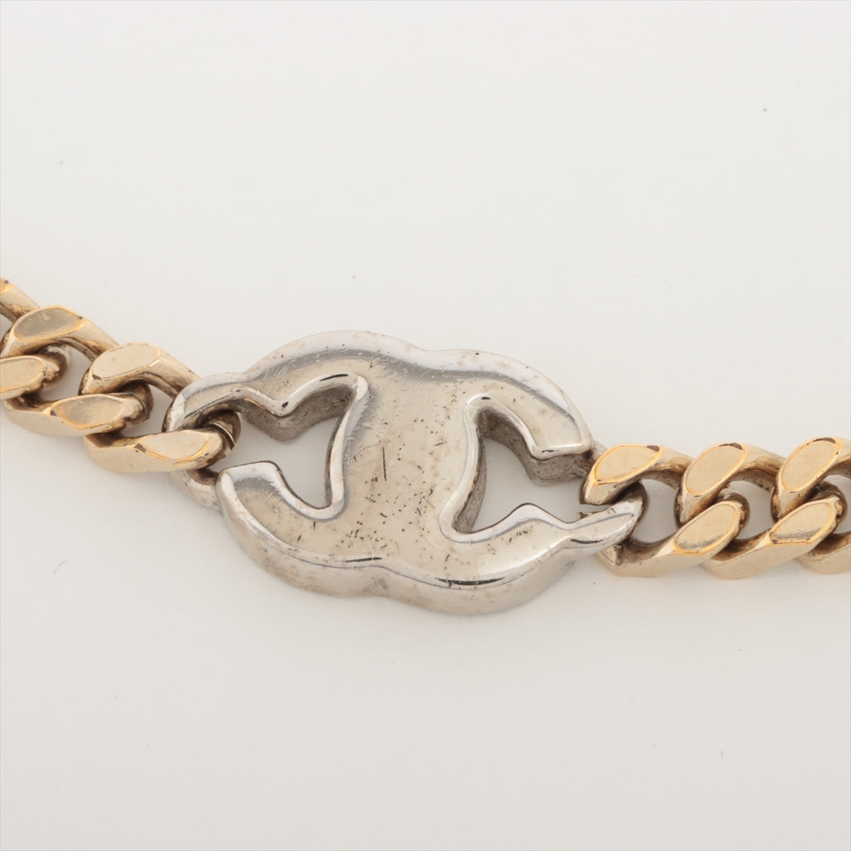 Chanel Coco Mark B22V Bracelet GP×inestone Gold × Silver