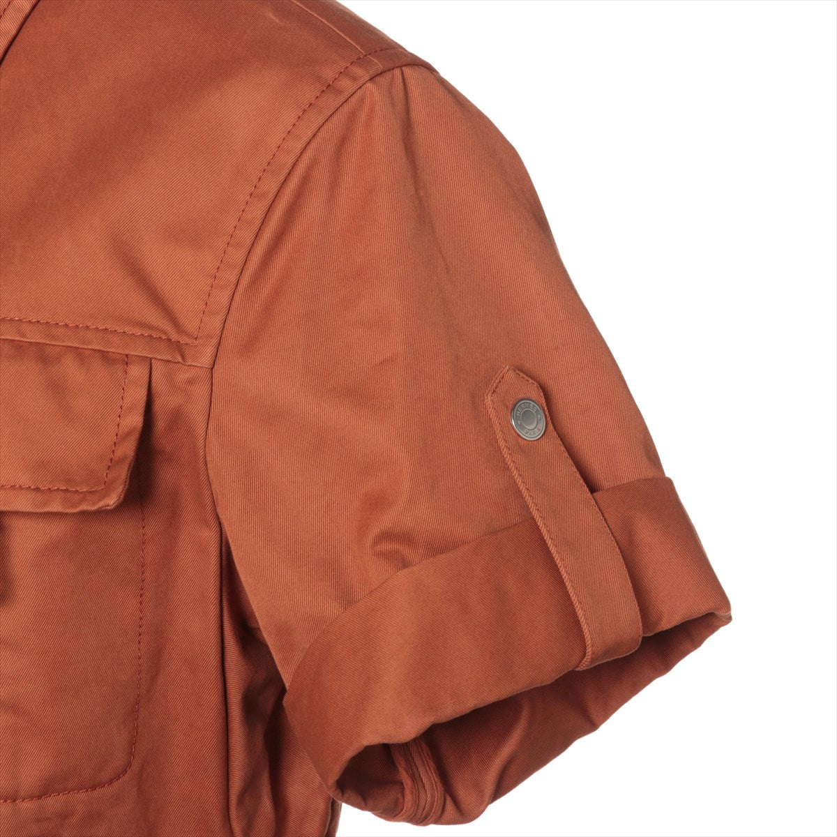 Hermès 20AW Cotton Jumpsuit 38 Ladies' Orange  06-7405 Serie Button