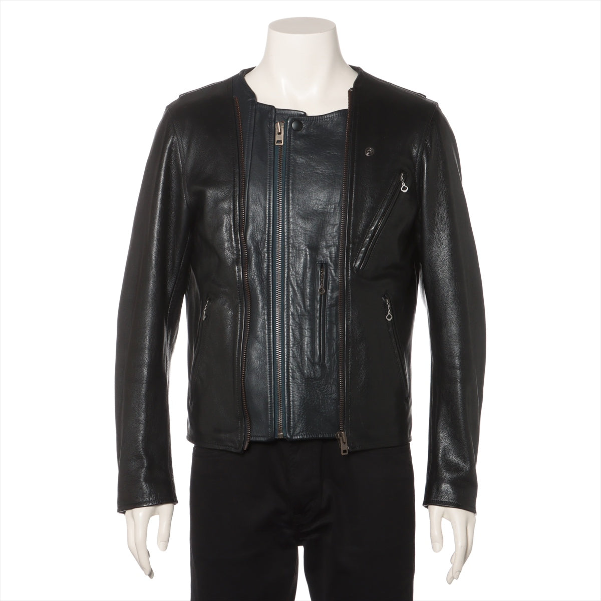 Facetasm Leather Leather jacket 3 Men's Black  OTM-JK-M05
