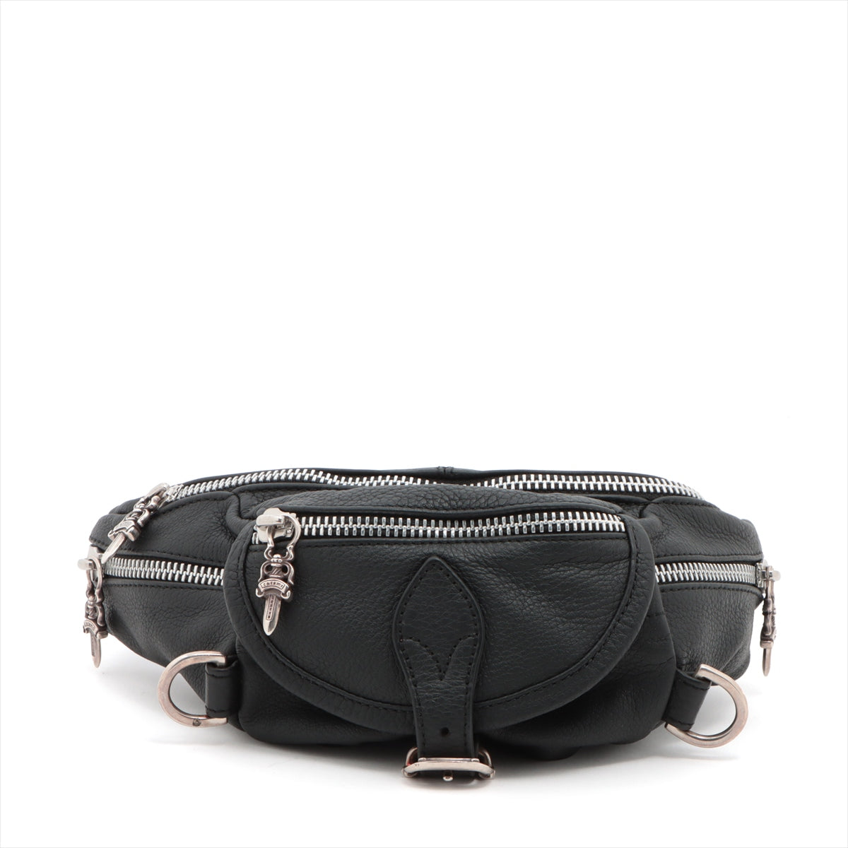 Chrome Hearts Snat Pack Mini Waist Bag Leather & 925 Dagger zip Gunslinger