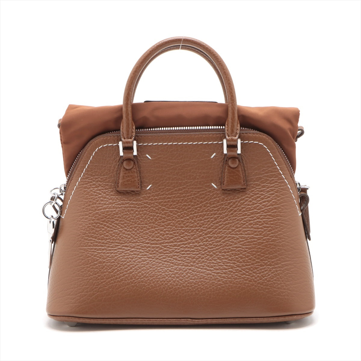 Maison Margiela 5AC Leather 2 Way Handbag Brown