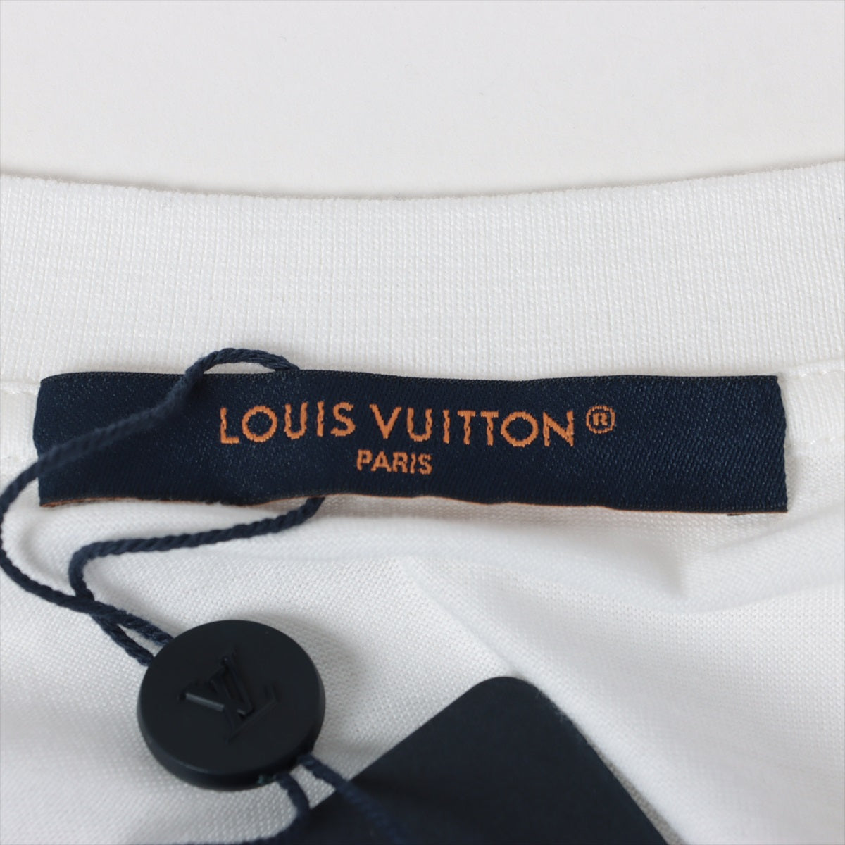 Louis Vuitton 23AW Cotton T-shirt L Men's White  RM232Q Logo embroidery