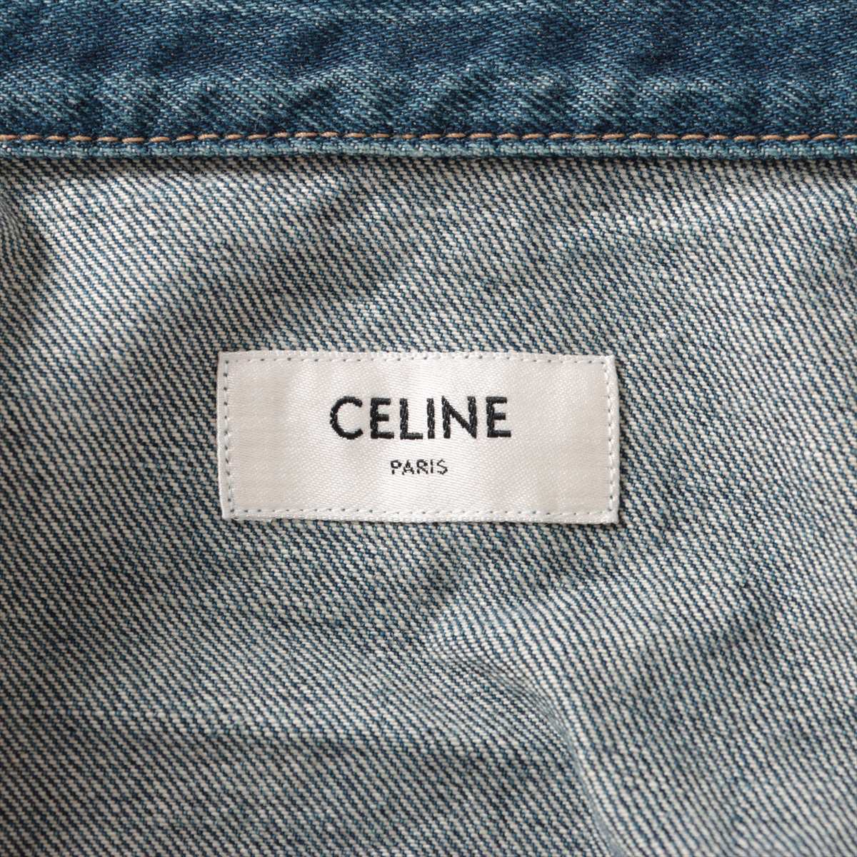 Celine Hedi Period Cotton Denim Jacket S Men's Blue  2Q544066S BOY DOLL Wash processing