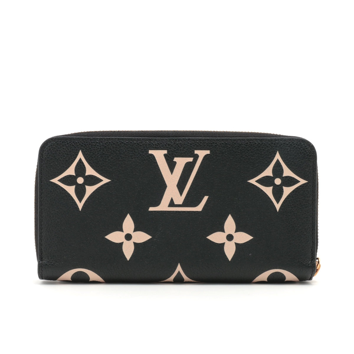 Louis Vuitton Bicolor Monogram Empreinte Zippy Wallet M80481 Noir x Complaint Zip Round Wallet Responsive RFID