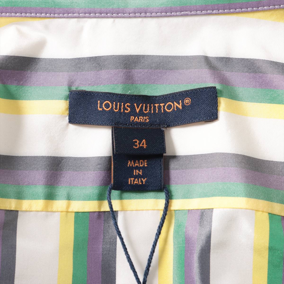 Louis Vuitton 24SS Silk Shirt 34 Ladies' Multicolor  RW241WB multi-stripe  There is a scratch