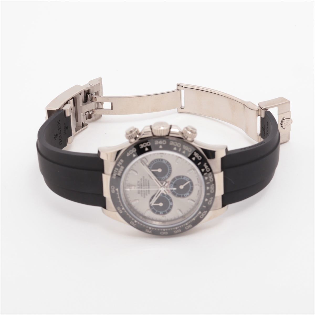 Rolex Cosmograph Daytona 116519LN WG & Rubber AT Silver Dial