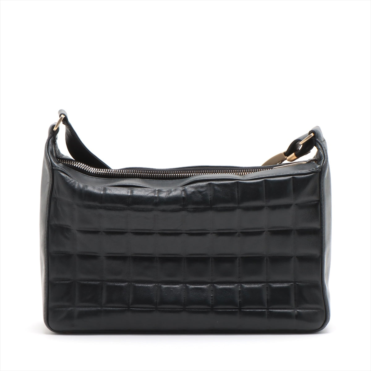 Chanel Chocolate Bar Lambskin Shoulder Bag Black Gold Metal Fittings 8XXXXXX
