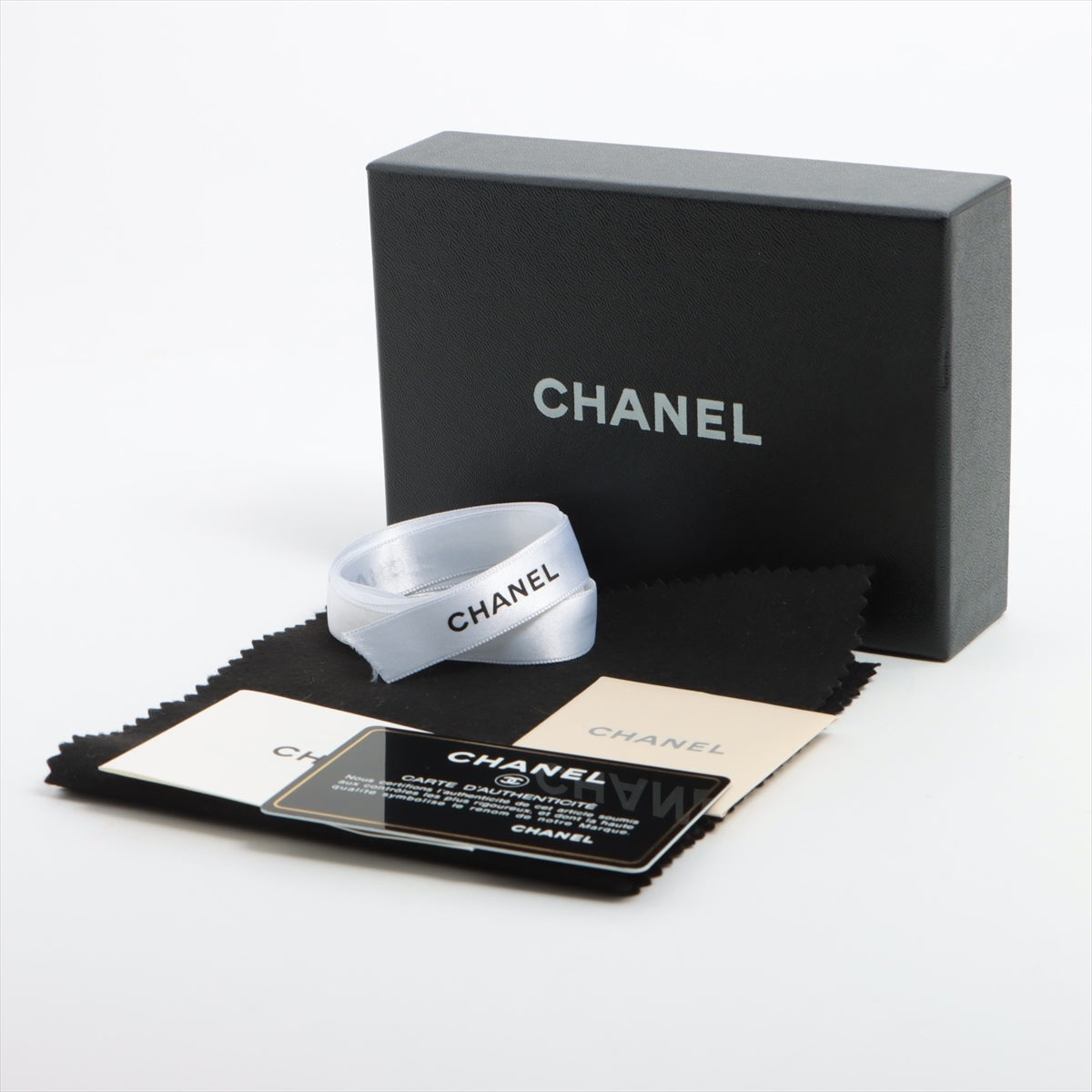 Chanel Matelasse Caviar Skin Coin Purse Black Silver Metal Fittings 18XXXXXX