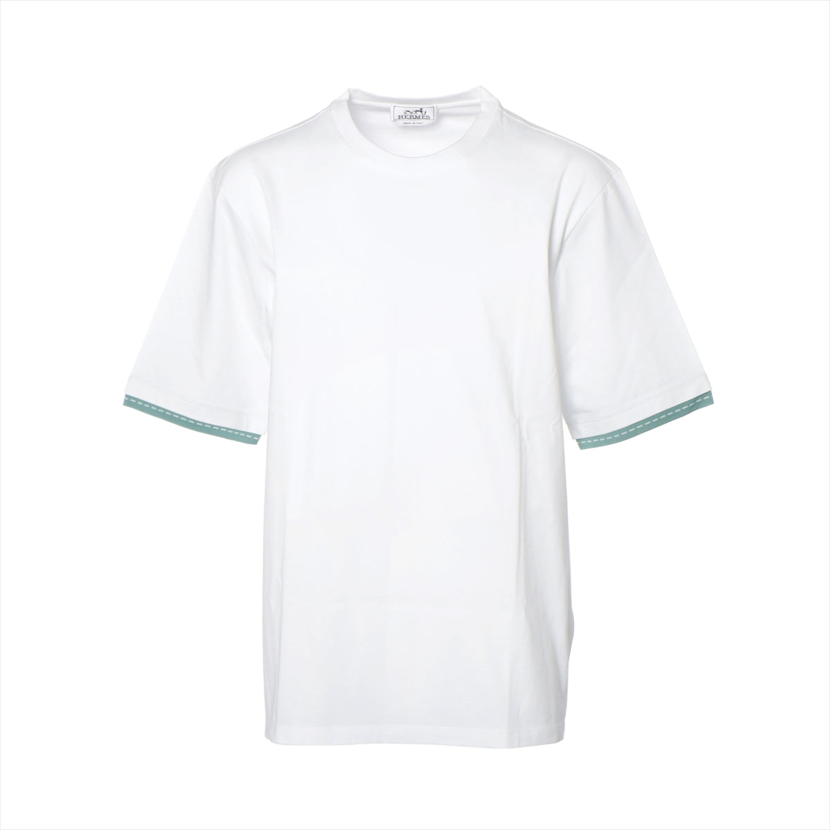Hermès 22SS Cotton T-shirt L Men's White  21- stitched design