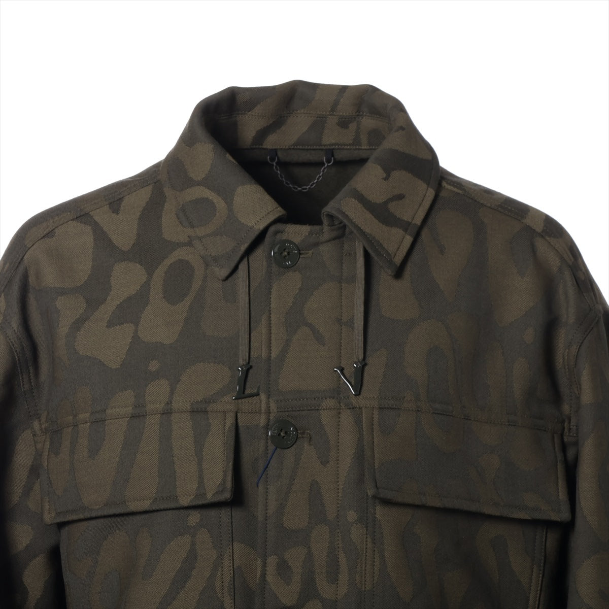Louis Vuitton 23SS Wool & Nylon Jacket 46 Men's Green  RM231M with tag