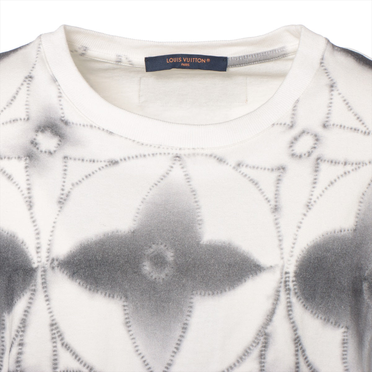 Louis Vuitton 23SS Cotton T-shirt L Men's Gray x white  Monogram Flower Tie-dye RM231