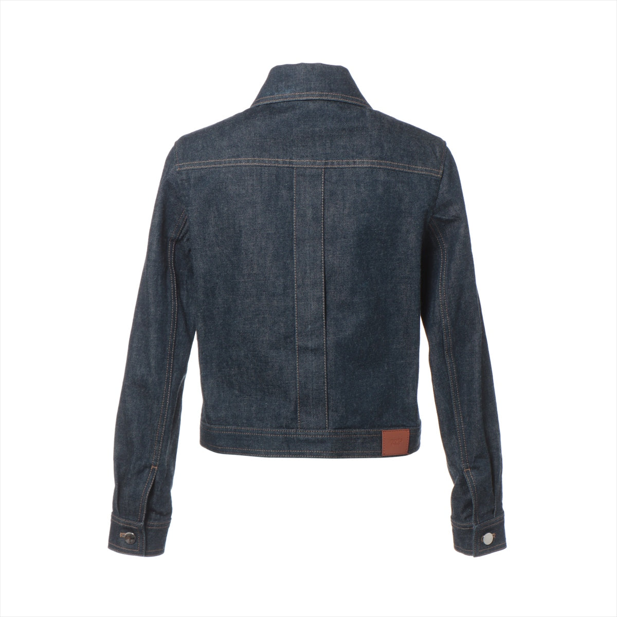 Hermès Cotton Denim Jacket 34 Ladies' Navy Blue  Serie Button