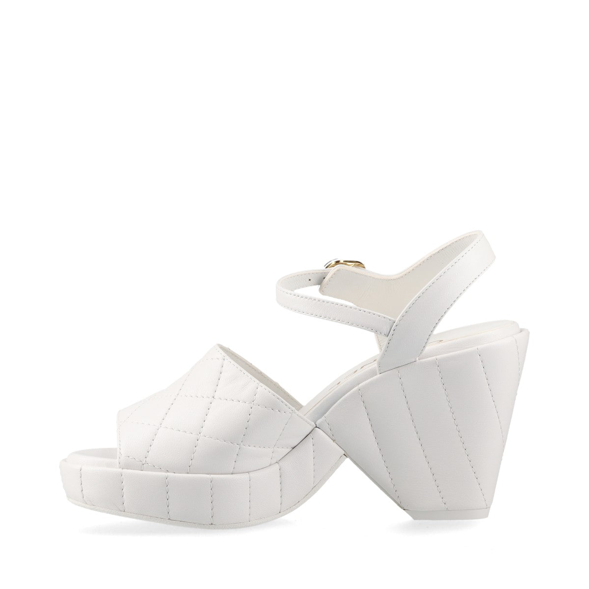 Chanel Coco Mark Leather Sandals 35 Ladies' White G45637